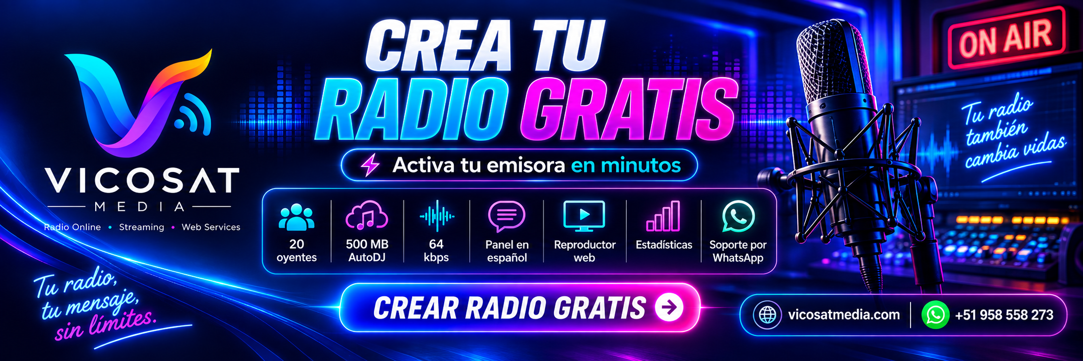 Crea tu radio gratis